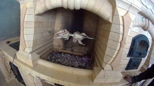 Вертел в мангале, электропривод.