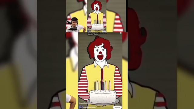 Ronald Mcdonald Tries The Grimace Shake at 3 AM #Shorts