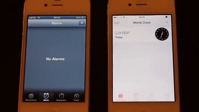 iOS 6 vs iOS 7: Side By Side Comparison смотреть онлайн