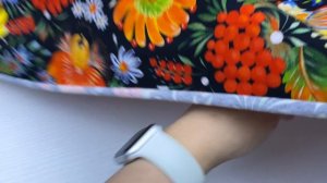 Трикотаж черного цвета с принтом  яркие цветы ,павлины 38075