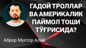 ТРОЛЛАР ВА АМЕРИКАЛИК ПАЙМОЛ ТОШИ ХАҚИДА - АБРОР МУХТОР АЛИЙ