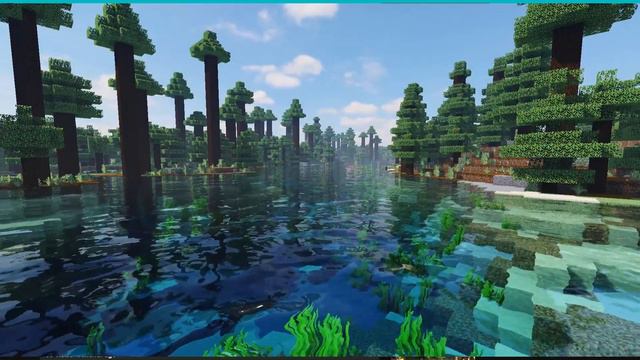 Relaxing minecraft forest background video with rain white noise for 1 hour to study and fall aslee