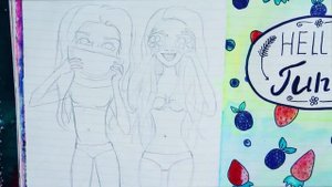 Идеи для личного дневника Лето Оформление разворота DRAW WITH ME Кристина Санько