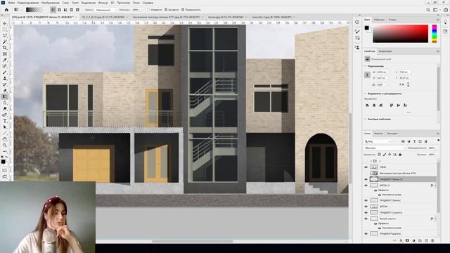 Оформление фасада через 3 базовых инструмента Photoshop.