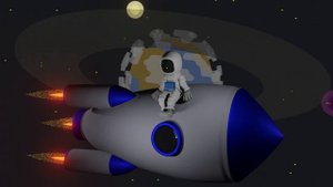 Blender3d Космонавт мульт под музыку