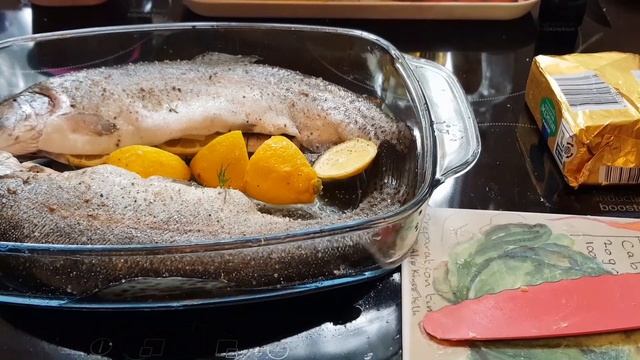 Форель, запеченная в духовке. Кулинарный влог. Германия. Сентябрь 2021
