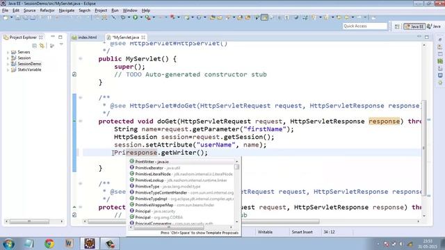 Servlet Tutorial 8 - Session Management by Arjun смотреть онлайн
