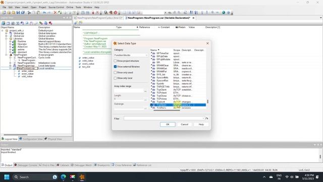 B&R Automation Studio C Programming | Simulation | B&R PLC C Programming
