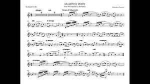 Пуччини - Вальс Мюзетты из "Богемы" - минусовка для трубы