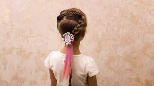 Детская прическа на каждый день «Косички лучики».