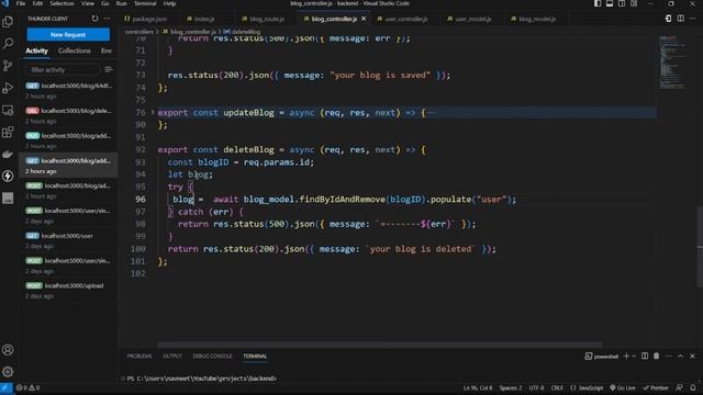 Building a Full-Stack Blog App :Updated Delete Endpoint | Part 12 (node js)