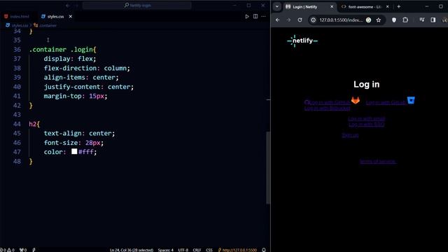 HTML & CSS Login Page Design: Create the Netlify Login Page