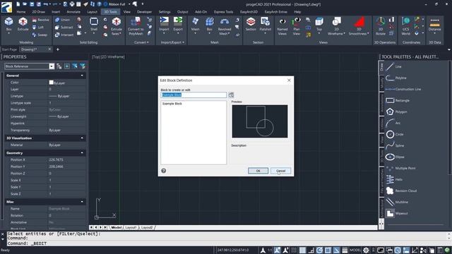 ProgeCAD How To Use Block Editor Tutorial смотреть онлайн