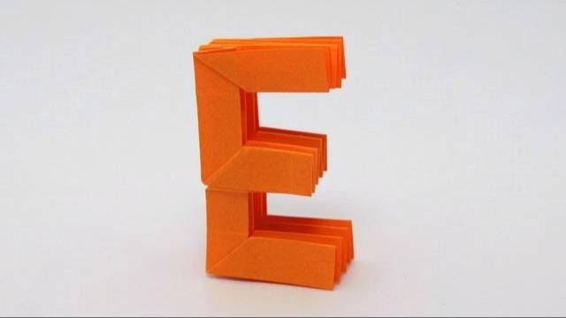 Origami Letter 'E' смотреть онлайн