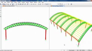 SAP2000-Modeling, Analysis and Design of Space Truss(Triangular Arch Truss) 02/02