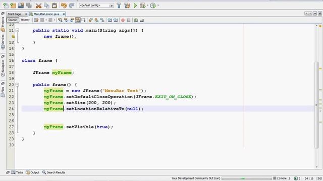 Tut 018 - GUI in Java Using JFrame in a different way смотреть онлайн