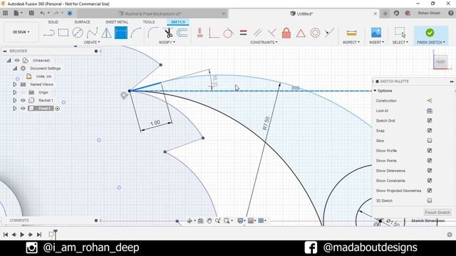 How to design a Rachet & Pawl Mechanism in Autodesk Fusion 360 | Advanced Exercise 13 смотреть онлайн