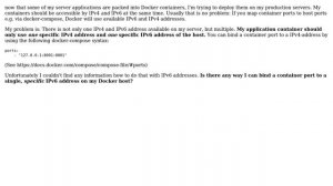 DevOps & SysAdmins: Docker: Map container port to single IPv6-address on host (2 Solutions!!)