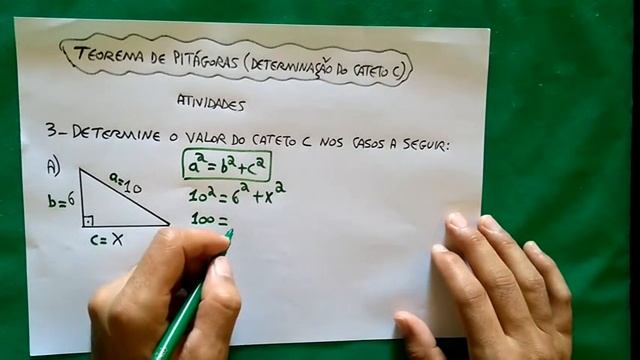 Teorema de Pitágoras (Determinação do Cateto C) смотреть онлайн