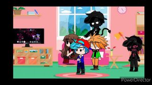 FNF React To // Corrupted Darkness // + Soul BF and CBF // Gacha Club |