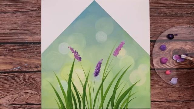 ?Beautiful Lavender Painting | Step by step Acrylic Painting #331 смотреть онлайн