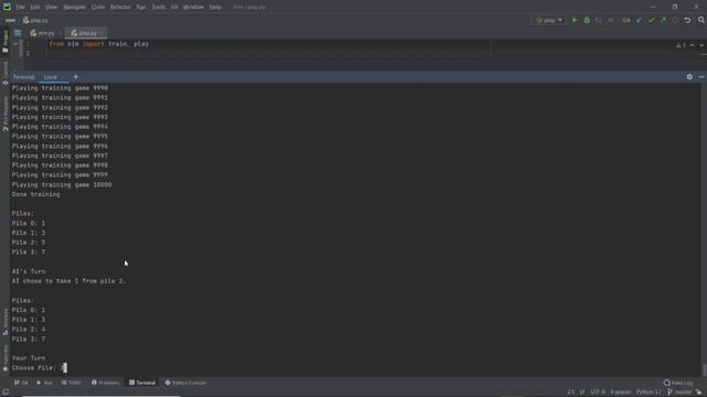 CS50 Introduction to Artificial Intelligence with Python: Project 4b -- Nim смотреть онлайн