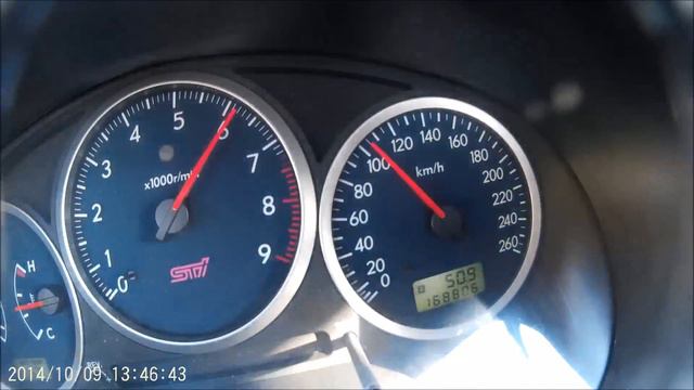 Subaru impreza wrx sti 0-160kmh acceleration 1,2,3,4 gears pull смотреть онлайн