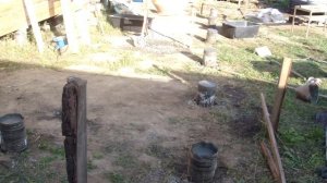 Залили столбы под фундамент веранды.