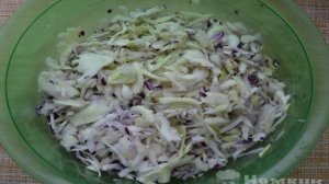 Салат из краснокочанной и белокочанной капусты