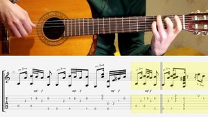 Hit the Road Jack. Fingerstyle guitar. Notes. Tabs. Lesson.
