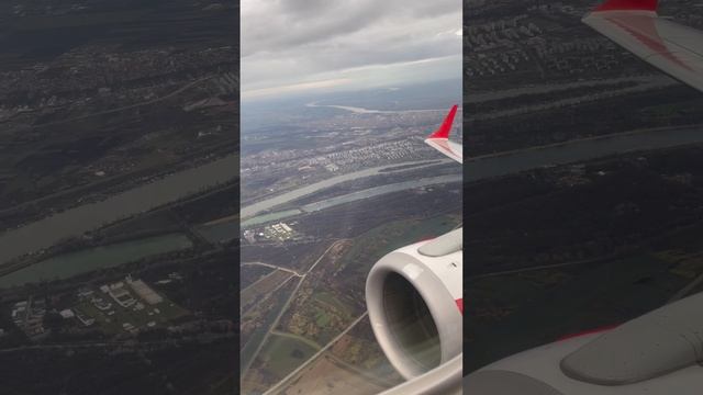 Flying out of Nikola Tesla Airport (BEG) view of Sava river - Belgrade, Serbia