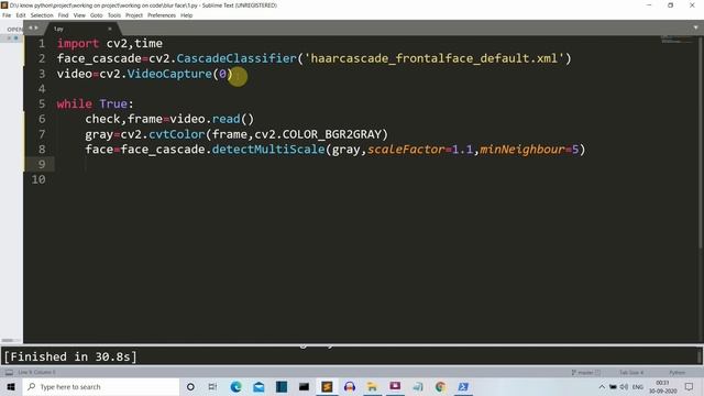 Blur human face Real Time using opencv python