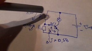 Находим ток базы транзистора, подключённого к делителю напряжения