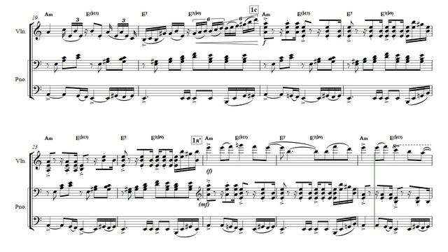 A-L. Dragoi -- Flamenco soul (“Suflet flamenco”) - miniature for violin & piano duo (video score) смотреть онлайн