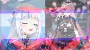 Гура и Калли поют опенинг ГУРРЕН-ЛАГАНН | Gawr Gura and Mori Calliope | GURREN LAGANN