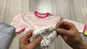 Распаковка , детская одежда . Бодики ,человечки , костюмчик  из Китая..