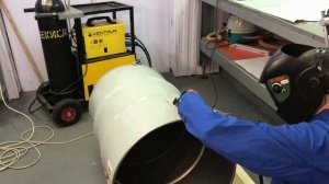 печка из 200л. бочки