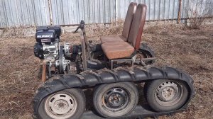 ГУСЕНИЧНЫЙ вездеход из старой тракторной покрышки.