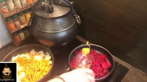 Борщ в афганском казане