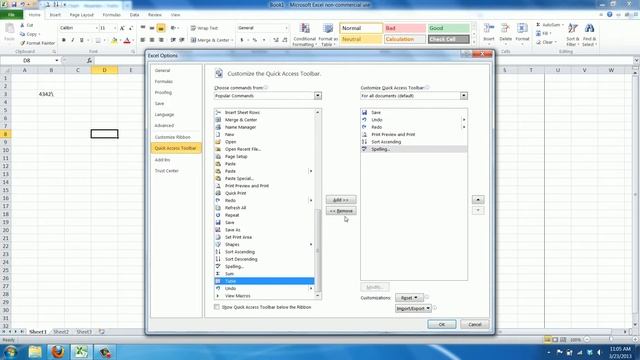 How to Add Commands to the Quick Access Toolbar in Excel 2010 смотреть онлайн