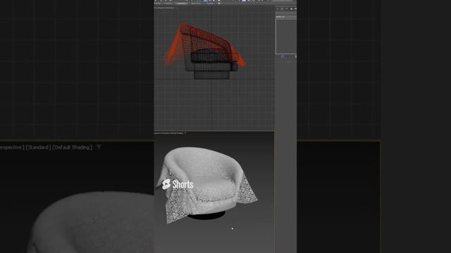 Модификатор Cloth в 3D Max #3dsmax #3dmax #3dmodeling #shorts #3d #визуализация #онлайнобучение