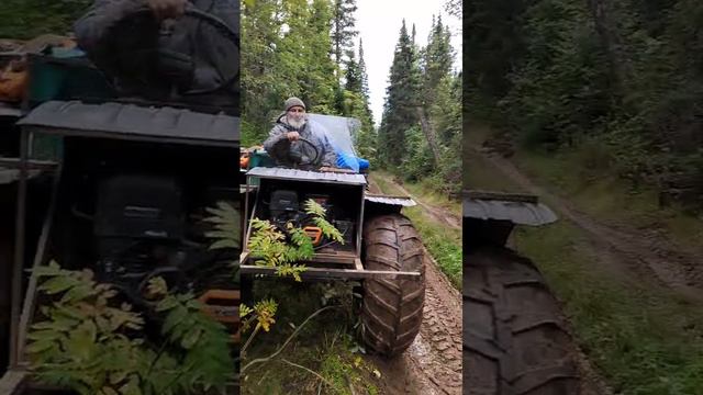 Каракат в Тайге Вездеход Болотоход Нива Уаз Рыбалка Тайга