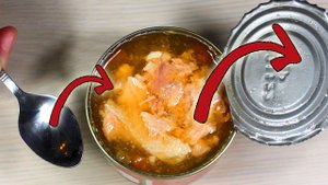 Теперь открываю консервы только ложкой. Открывашкой больше не пользуюсь. Проверка ЛайфХака