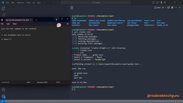 Master Yarn & React: Install, Create & Run server in 100 Seconds !