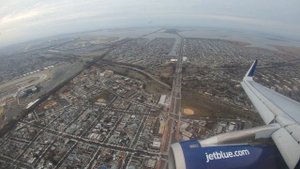 Landing in  New York's JFK International Airport (4K)
