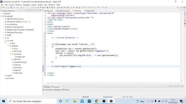 Java EE Jsp Include Direktiven | Java EE Tutorial deutsch