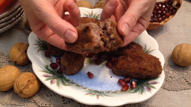 Постные котлеты из фасоли с грецкими орехами
