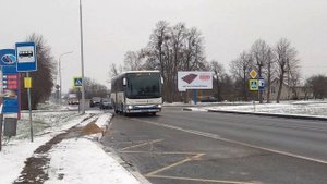 Зимний ноябрь! Школьный автобус ГАЗель и пригородный автобус №117 Калининград - Мамоново