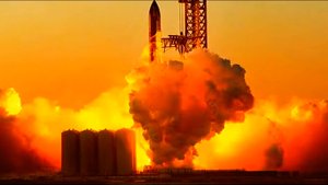 Старт корабля Starship и взрыв первой ступени 18.11.2023