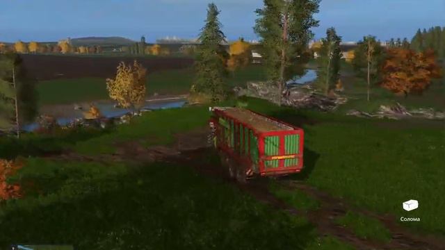 ФС 17 Золотой колос,Подбор и транспортировка соломы с полей 24-25 на базу. смотреть онлайн